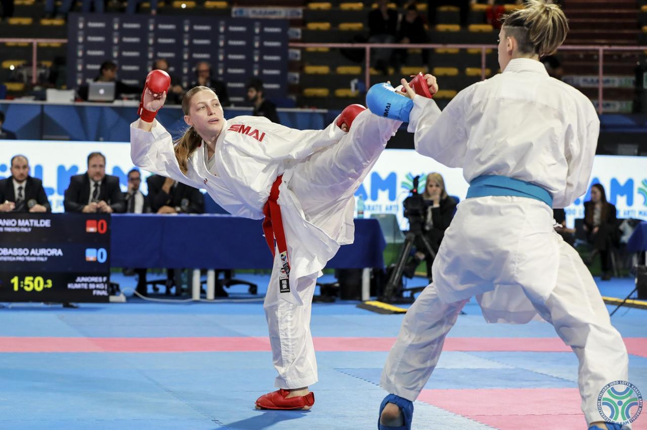 karateka ai Campionati Italiani Juniores di Kumite 2023