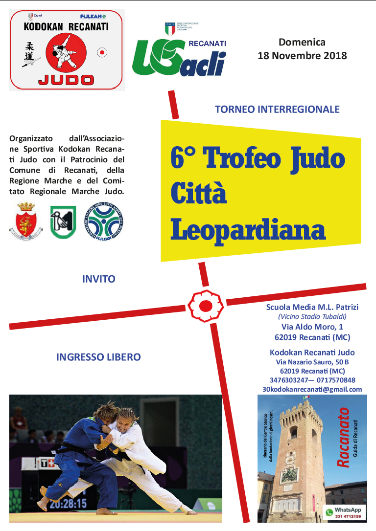 6° Trofeo Judo Città Leopardiana 2018