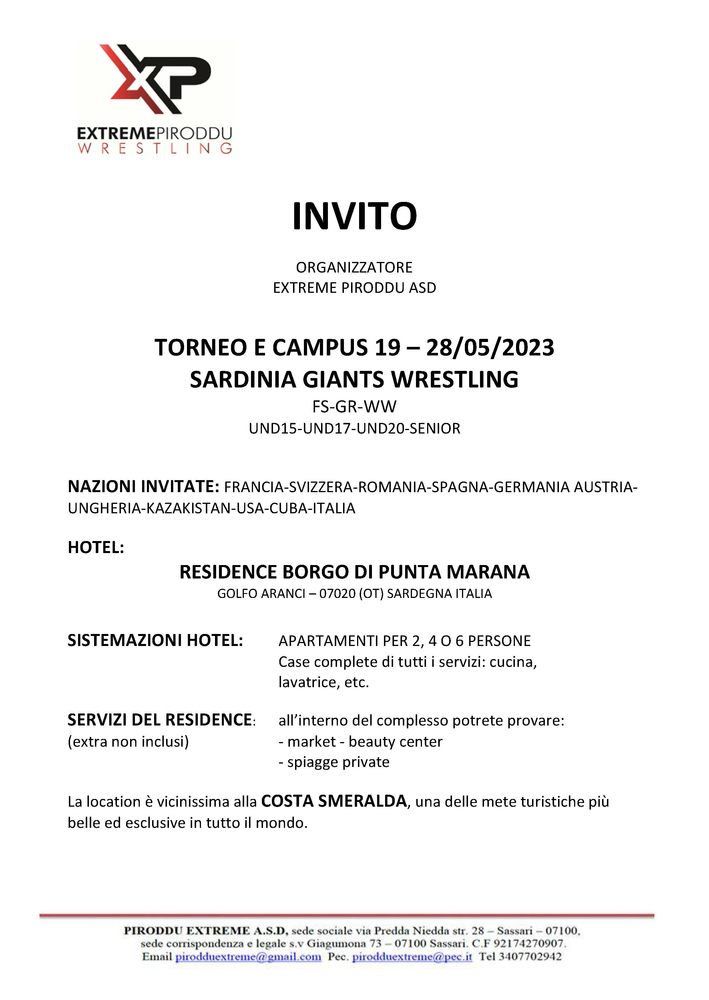SARDINIA WRESTLING TORNEO e CAMPUS Pagina 2