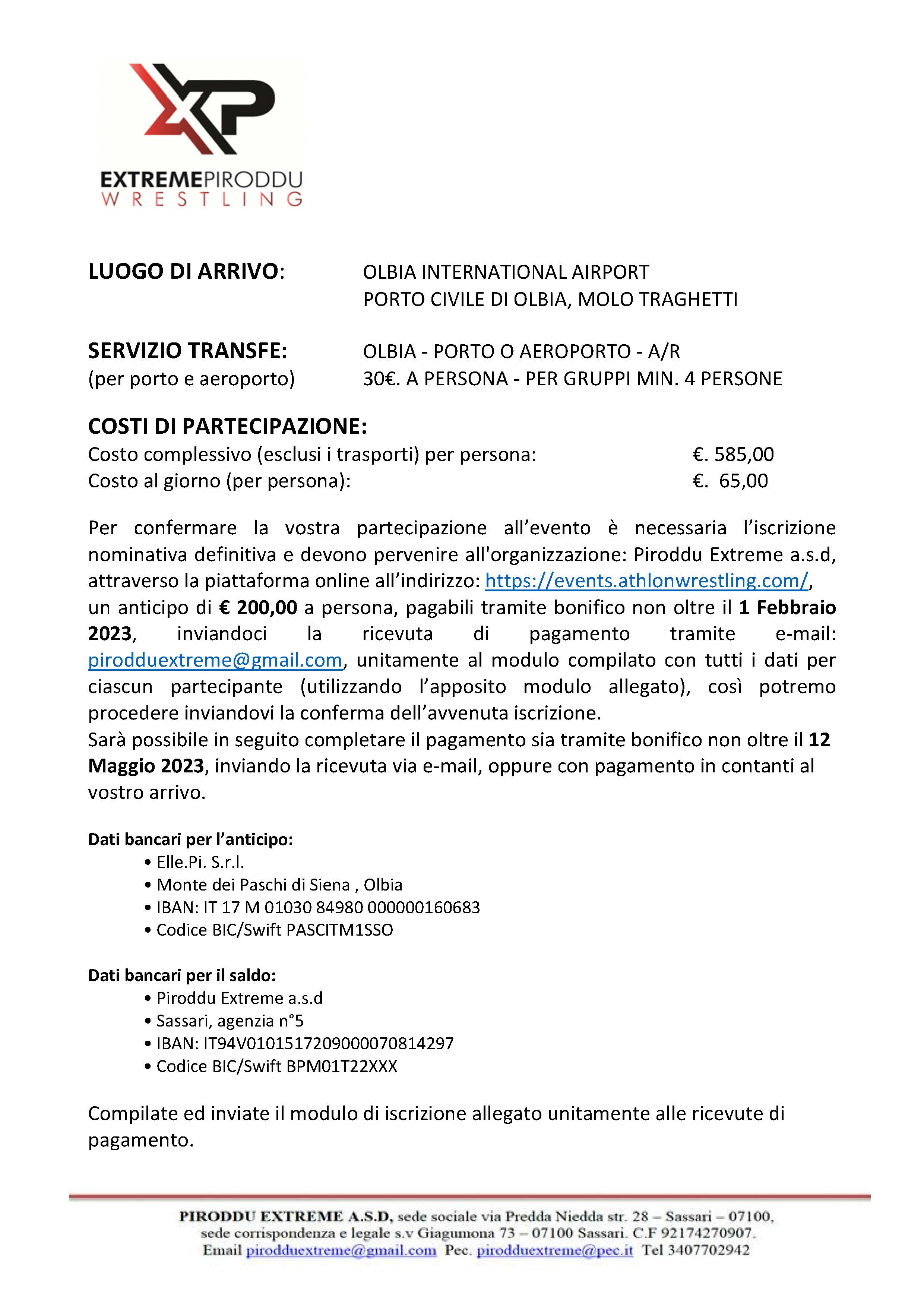 SARDINIA WRESTLING TORNEO e CAMPUS Pagina 3