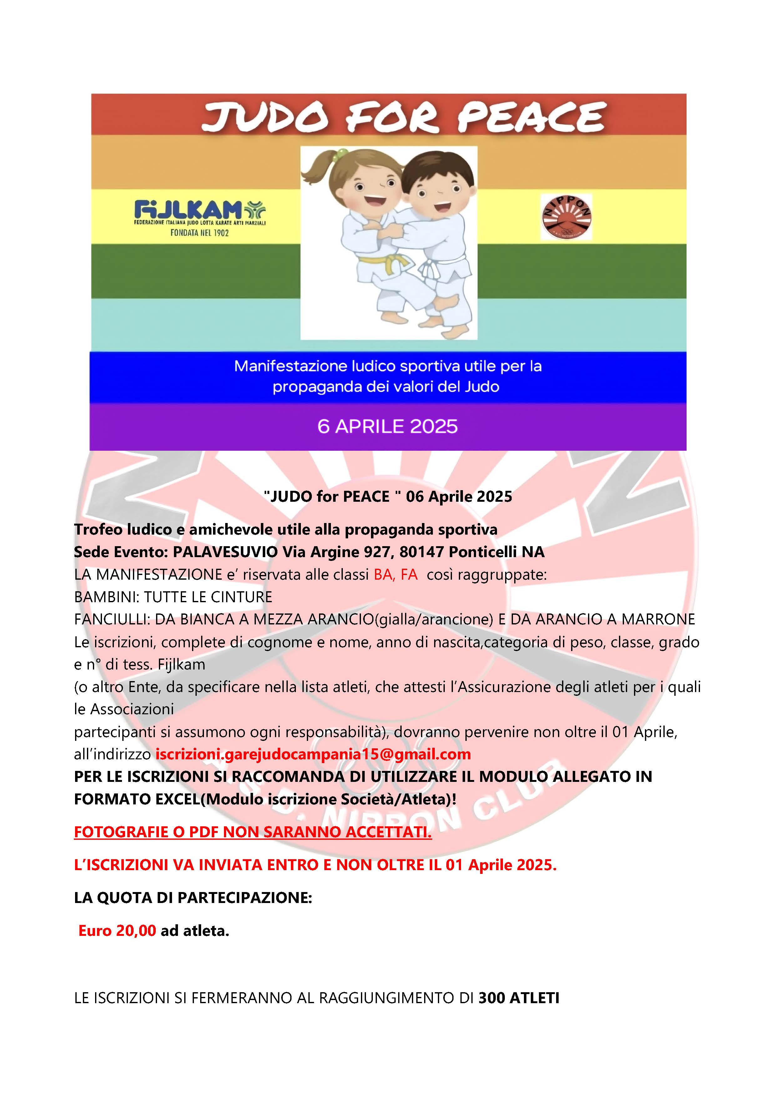 JUDO for PEACE 06 Aprile 2025 1 Pagina 1