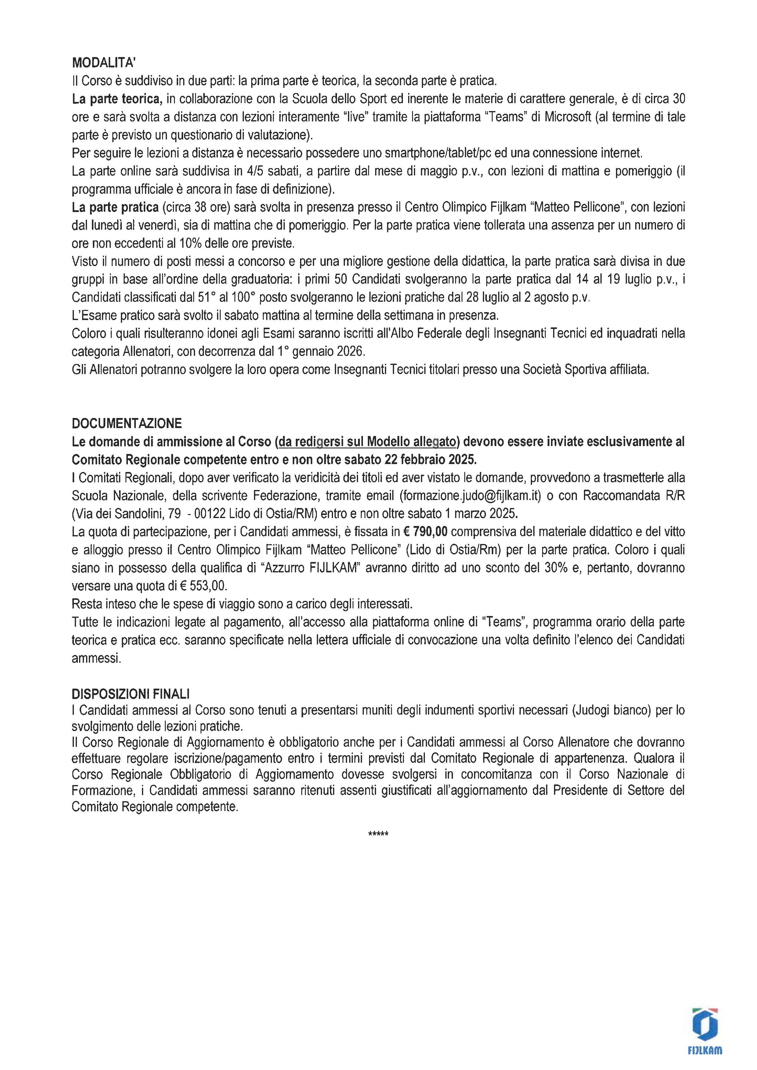 bando allenatore judo 2025 Pagina 3