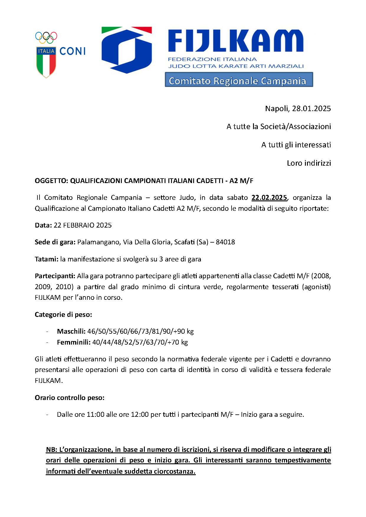INFORMATIVA QUALIFICAZIONI CA A2 22.02.25 Pagina 1