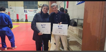 Pomilia, grande partecipazione all’allenamento intersocietario di judo: conferiti tre 5° dan  