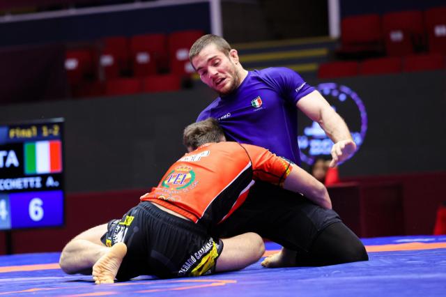 Alessio Sacchetti in azione agli Europei di Grappling 2023