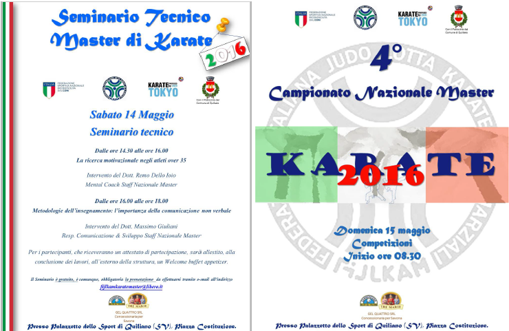 4° Campionato Nazionale Master e Seminario teorico.