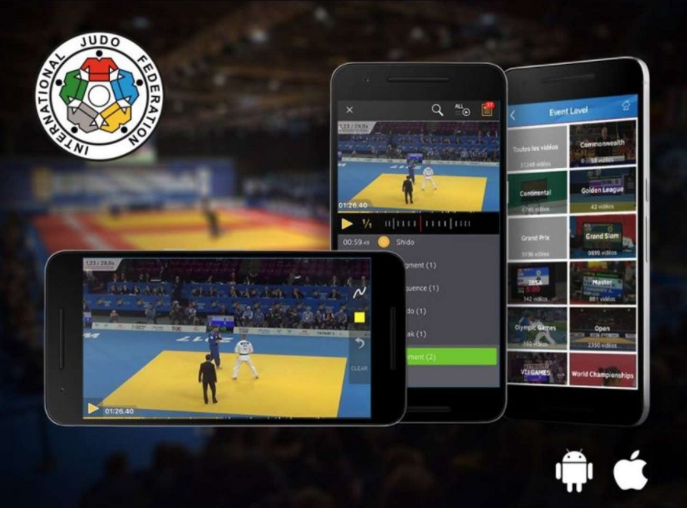 Cerchi un incontro di judo, hai un dubbio sul regolamento? Vai sull’app IJF