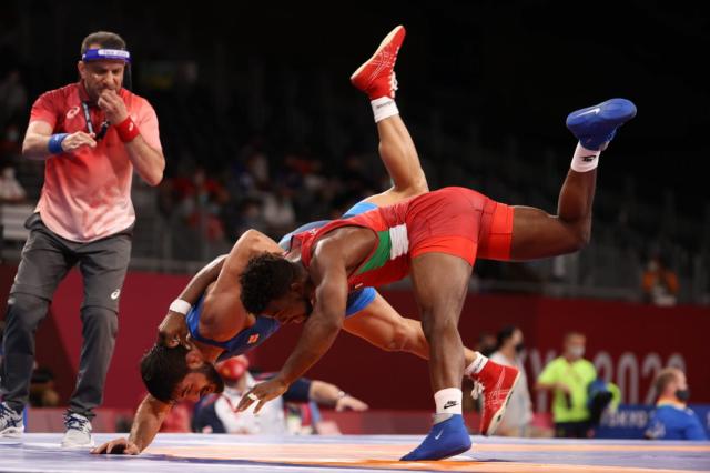 Chamizo in azione agli ottavi di finale