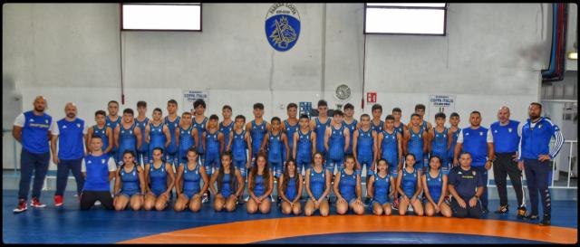 la squadra azzurra u15 al completo durante il ritiro a Faenza