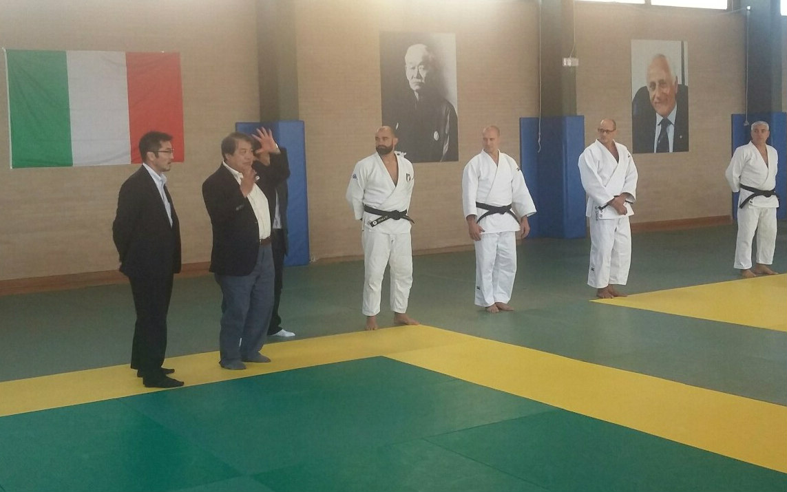 Il Presidente del Kodokan Judo Institute di Tokyo Haruki Uemura in visita al Centro Olimpico Fijlkam