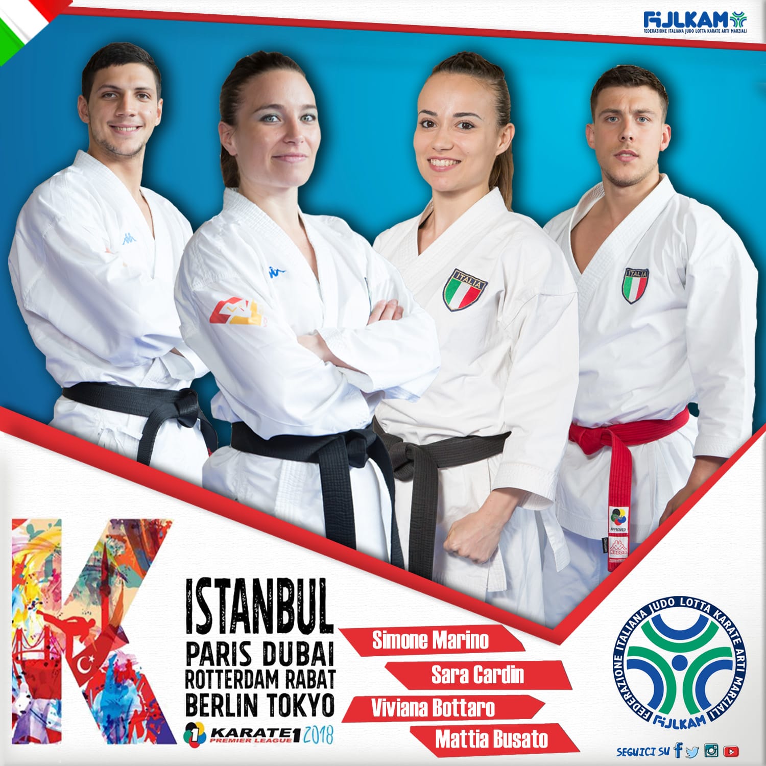 Karate1 Premier League Istanbul: out Busato e Marino. Domani 8 finali con atleti italiani 