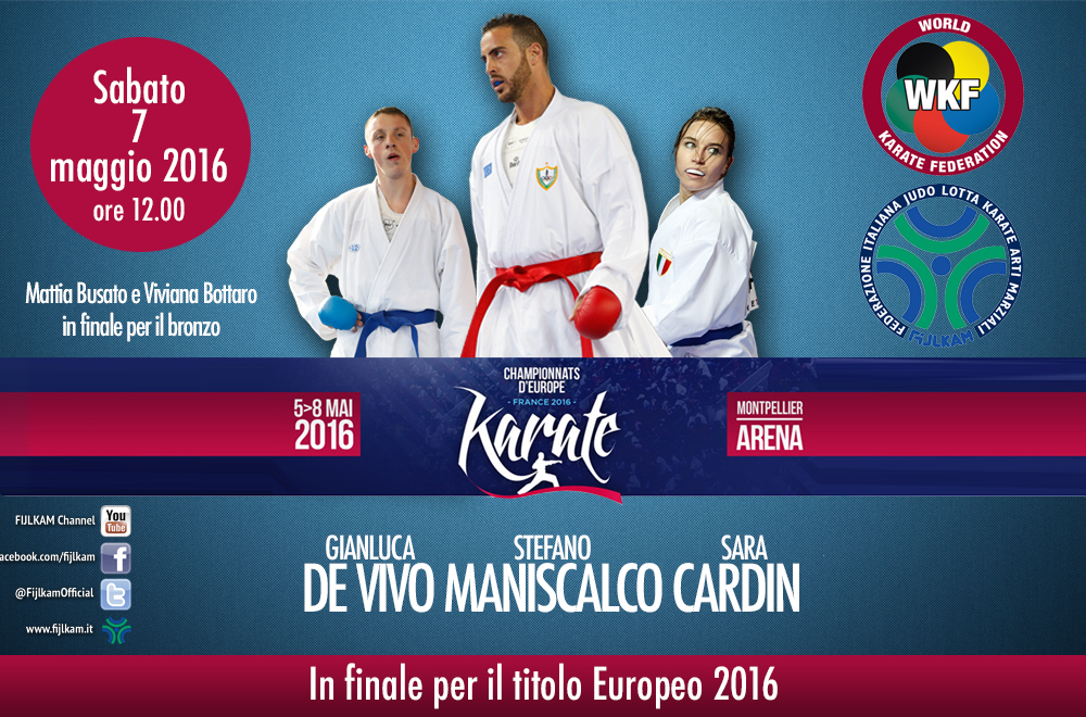 3 finalisti per l’Oro e 2 per il Bronzo nella 1a giornata agli Europei di Montpellier