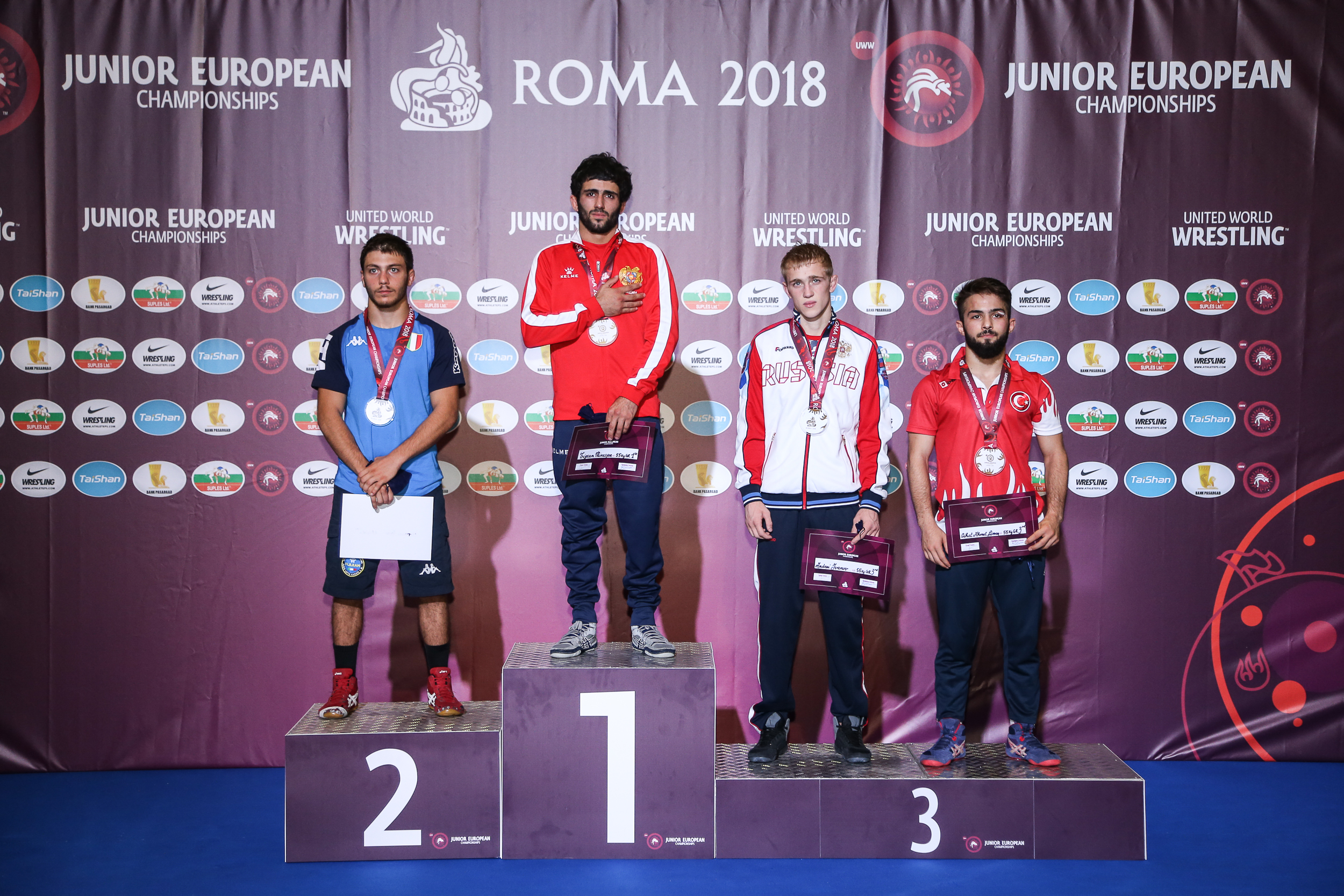 Podio Freni European Junior Championship Roma