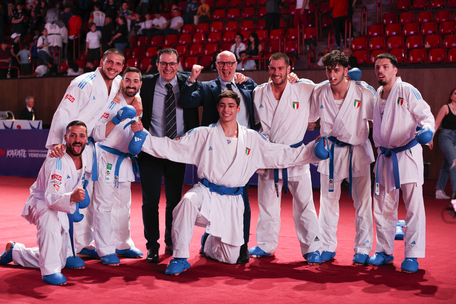 Squadra maschile kumite 2 Europei Karate ORO