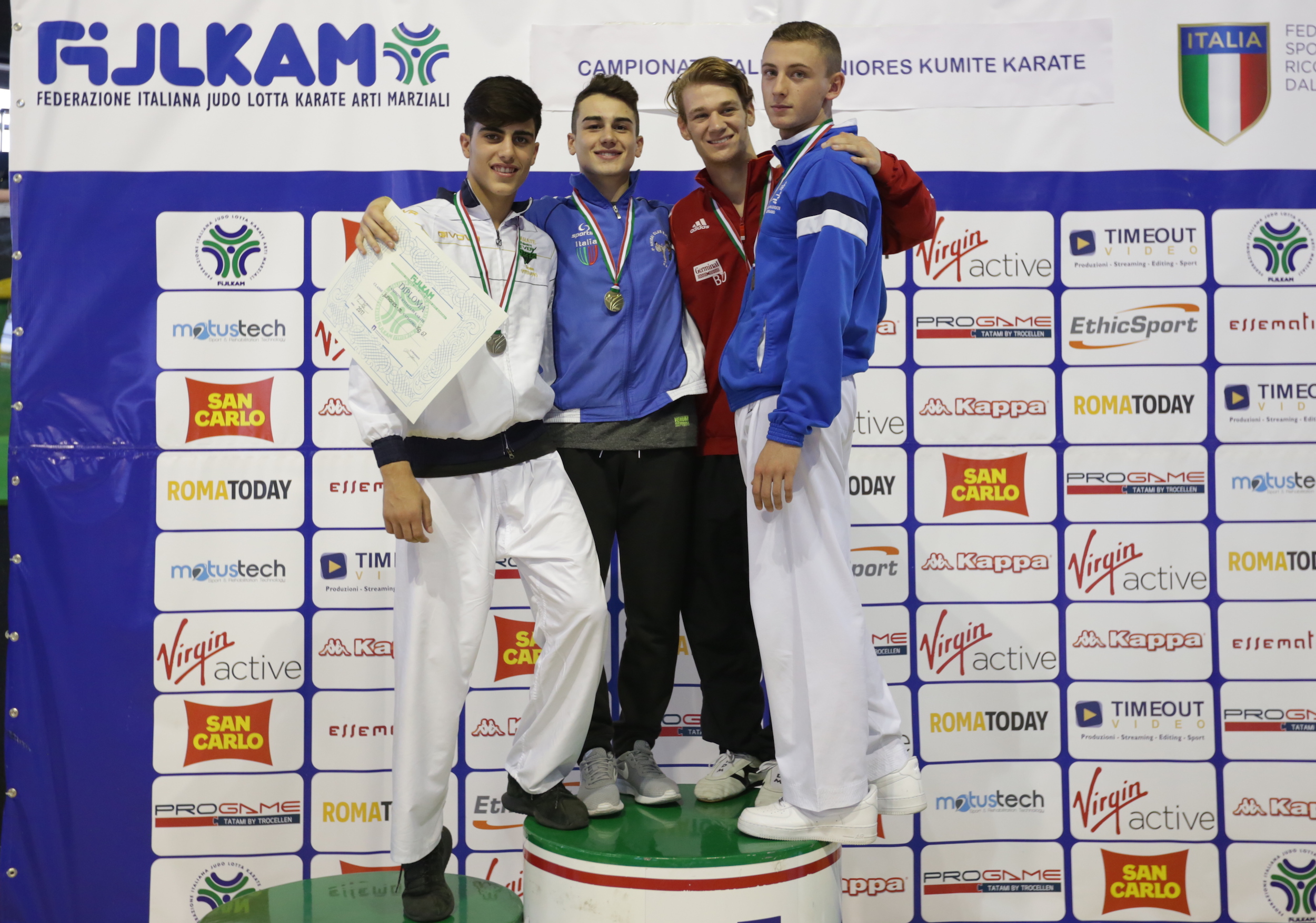 Juniores Kumite: titolo italiano per Greco, Ferraiolo, Pietromarchi, Ciani, Crisanti e Cosciotti