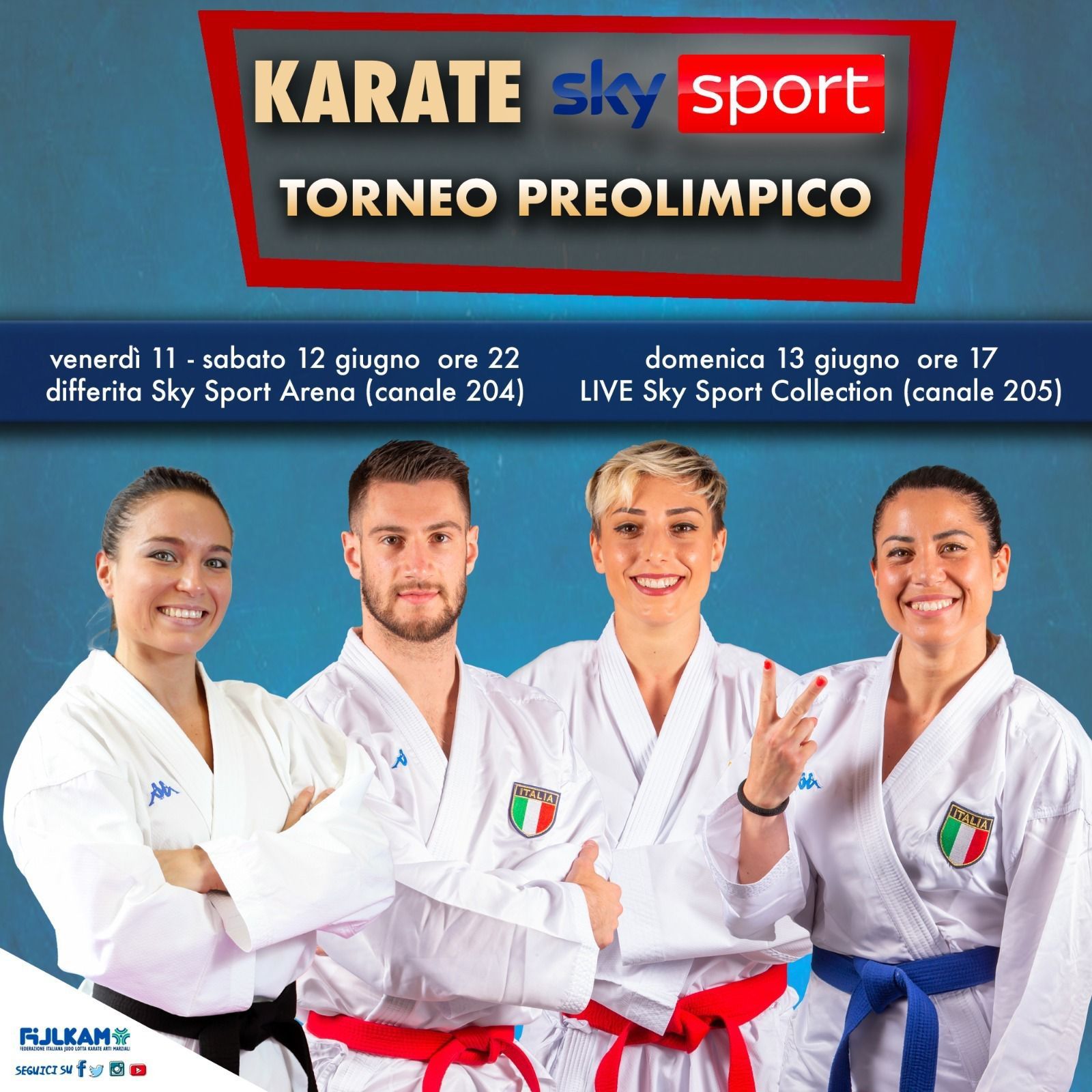 I quattro convocati azzurri per il Torneo di Qualificazione Olimpica di Parigi, in diretta su Sky Sport