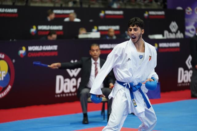 Matteo Fiore in azione ai Mondiali Giovanili 2022