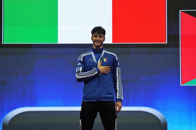 Matteo Fiore sul podio