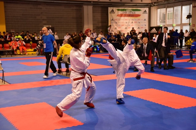 Giornata dedicata al kumite al 18° Adidas Open d'Italia Karate.