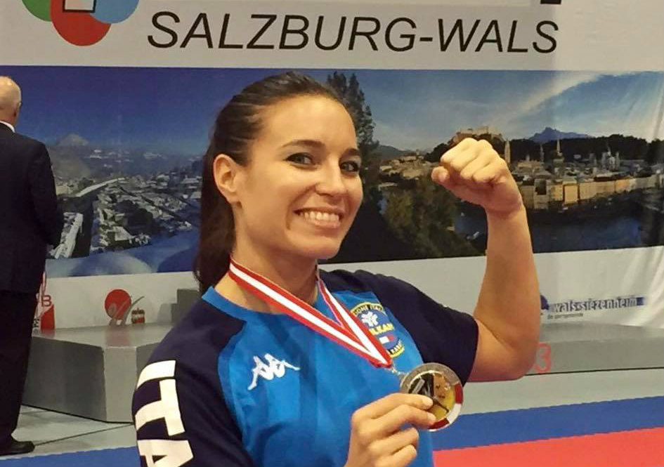 Sara Cardin torna sul tatami e conquista l'argento nella WKF Karate di Salisburgo 