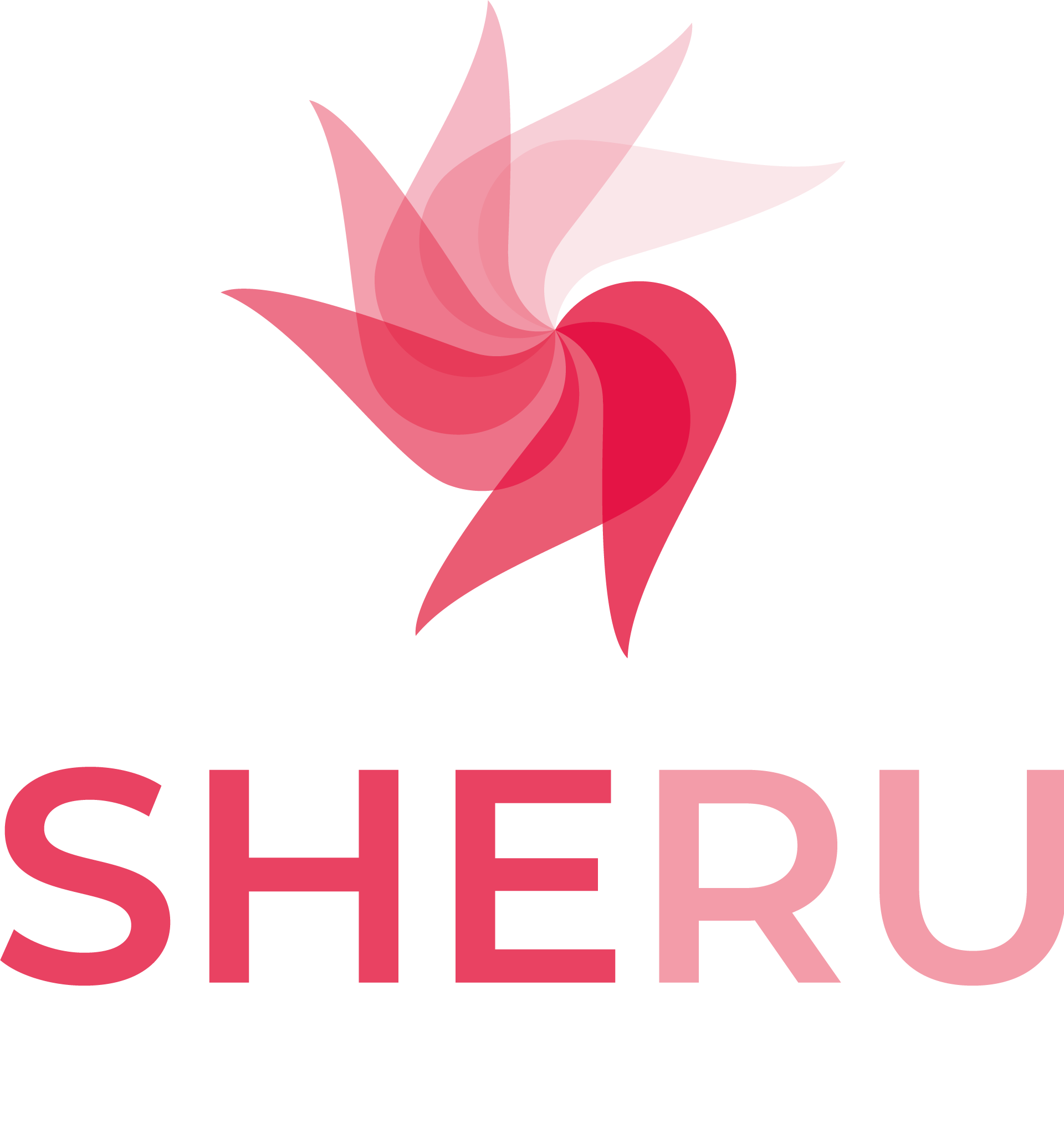 Logo Sheru verticale colore sfondo scuro
