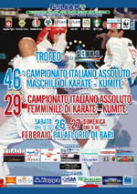 Sabato e domenica a Bari il Campionato Italiano Assoluto di Kumite “Trofeo AAMS”