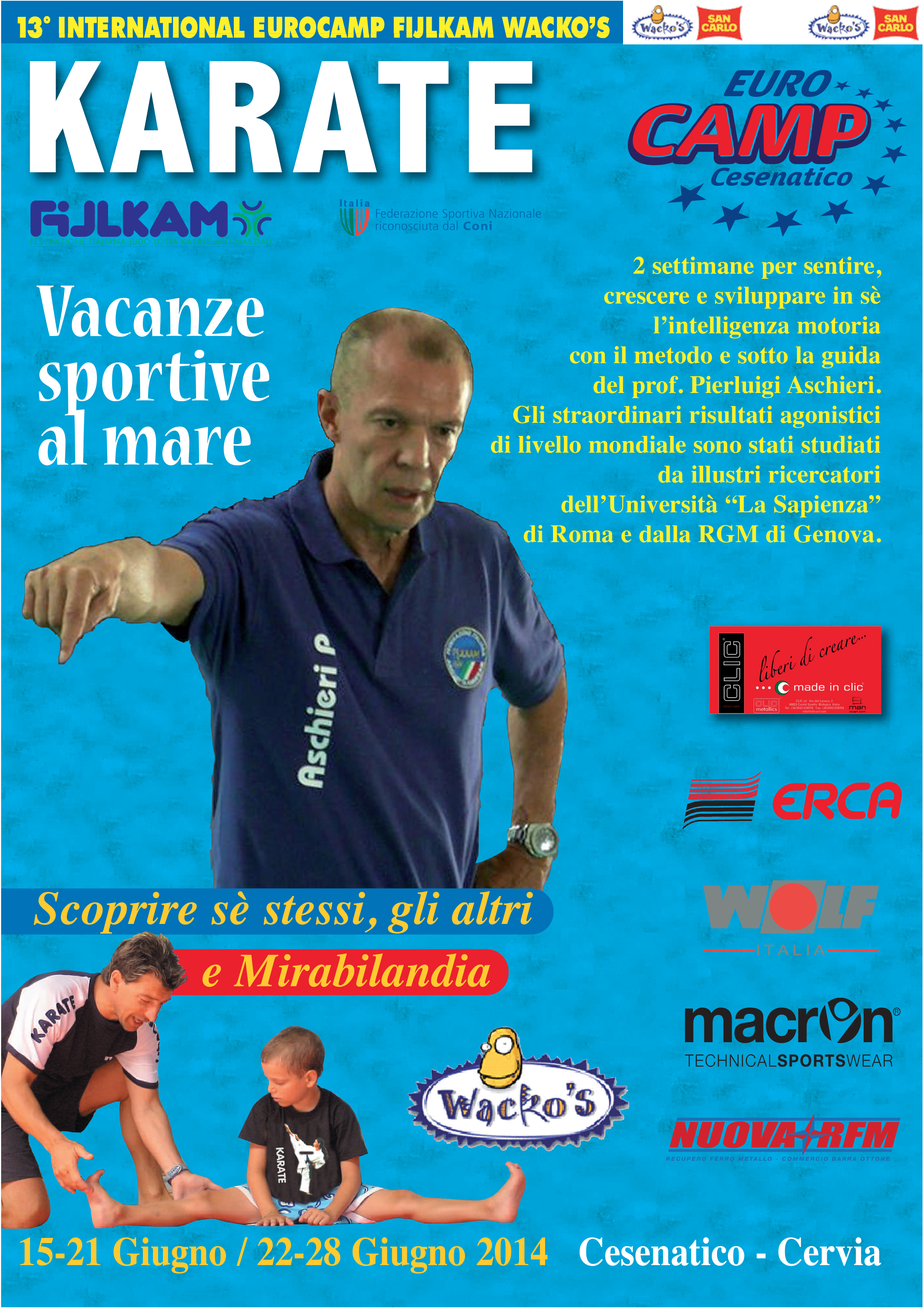 Torna il karate a Cesenatico con il 13° International Eurocamp San Carlo Wacko’s