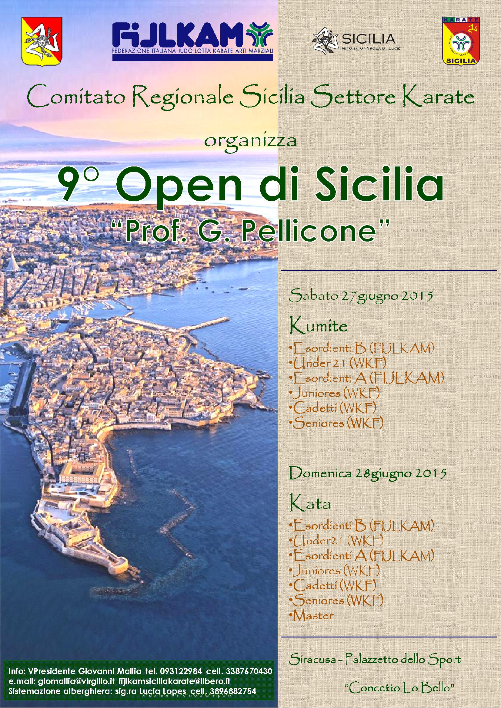9° Open di Sicilia - Kumite. Siracusa 27 giugno 2015.