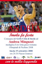 Imola festeggia Andrea Minguzzi con il Grifo 