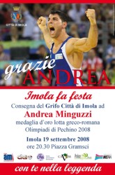 Imola festeggia Andrea Minguzzi con il Grifo 
