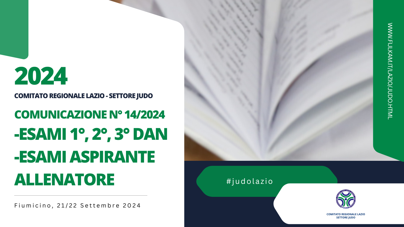 Lazio Regional Committee 1st 2nd 3rd DAN Exams and Aspiring Coach