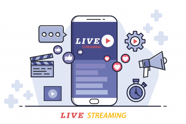 flat design live streaming vector illustration 42186 302