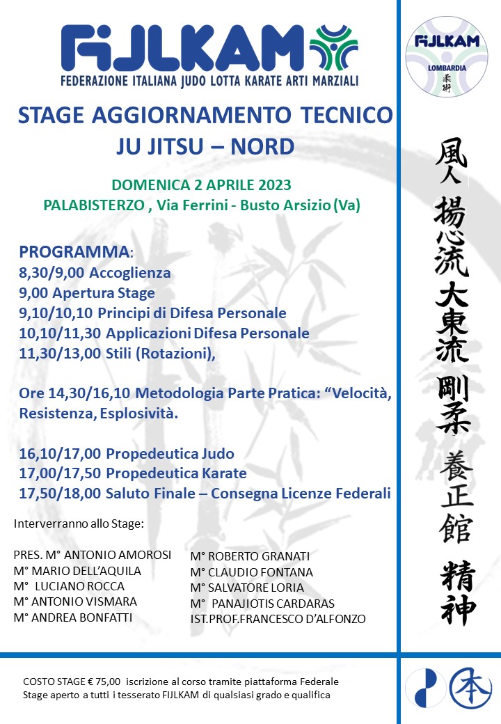Stage Aggiornamento Tecnico - Ju Jitsu - Nord