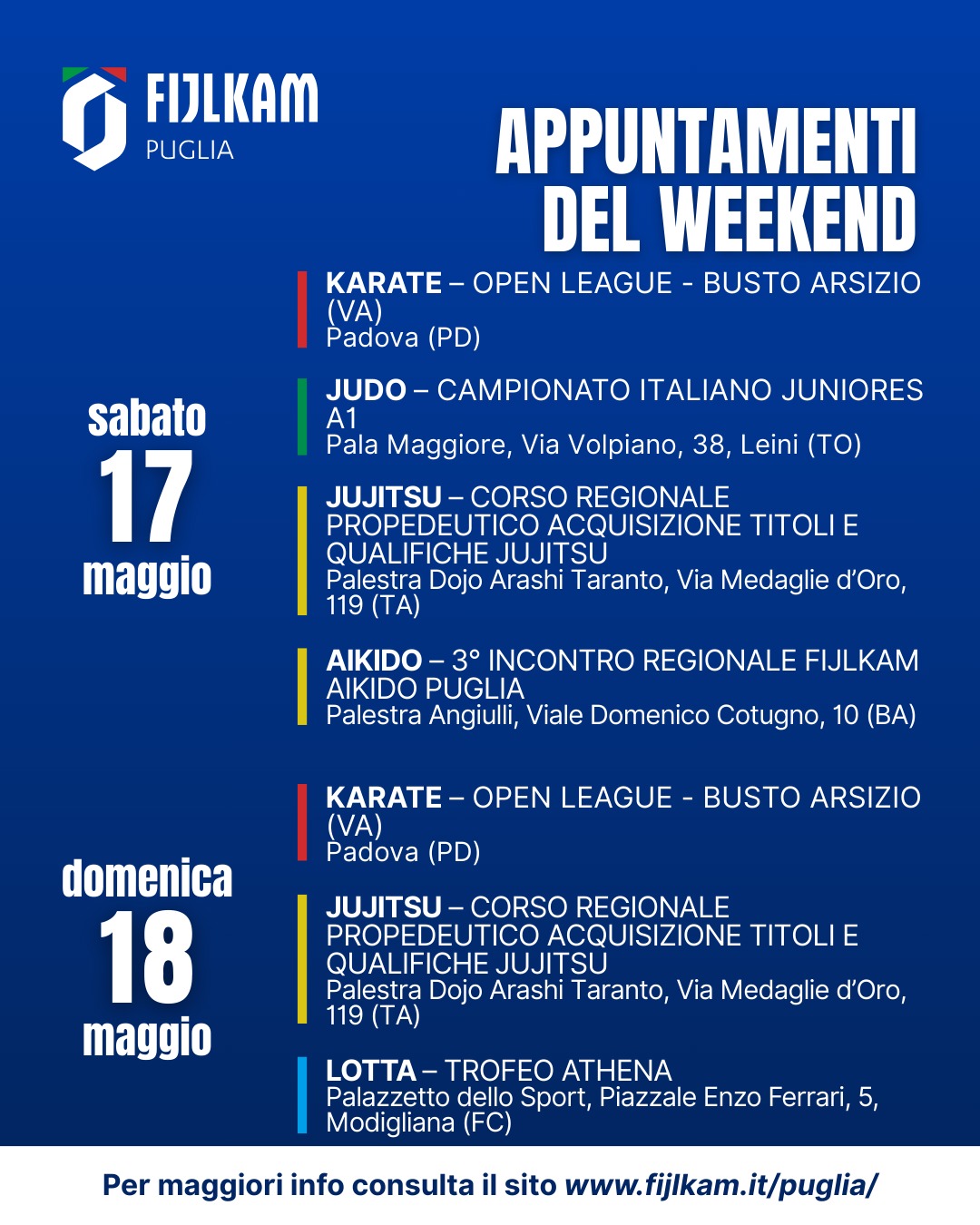 Weekend 17 18 maggio