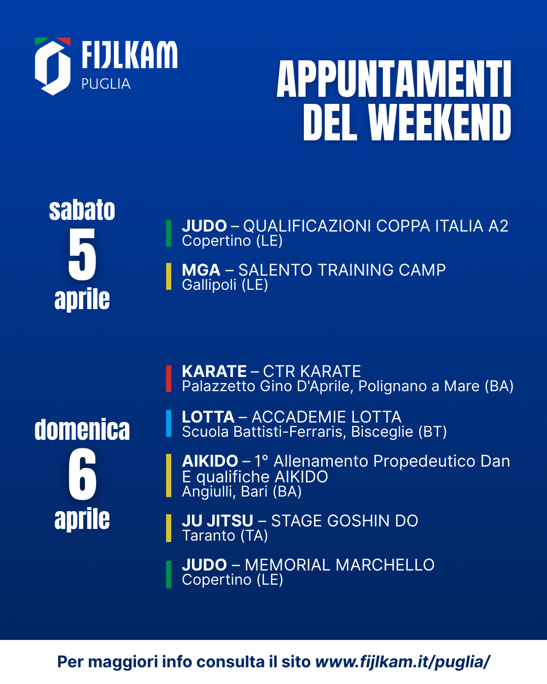 Impegni Weekend Aprile 5 6