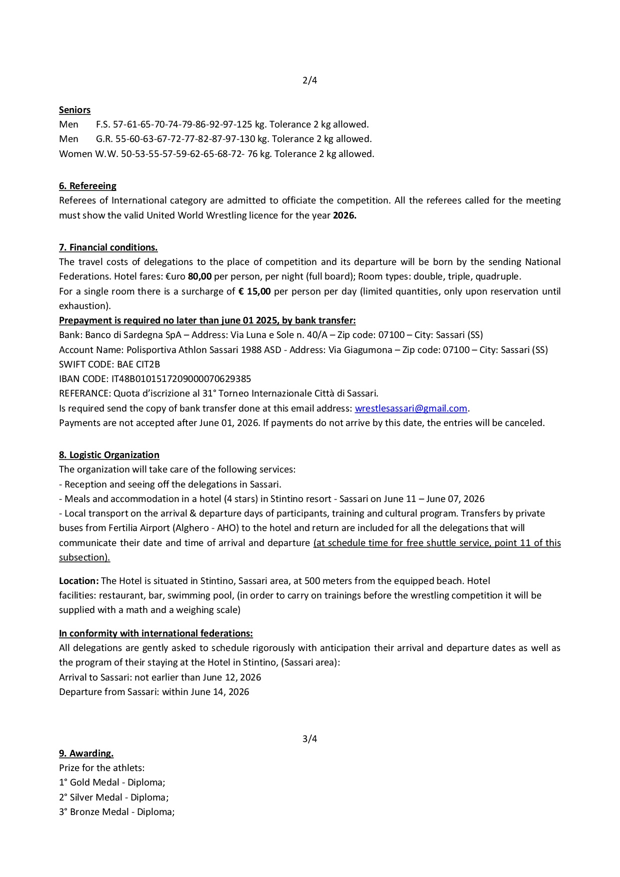 City of Sassari 2026 2