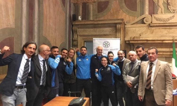 Premiazione al Comune di Terni con la nazionale Fijlkam 